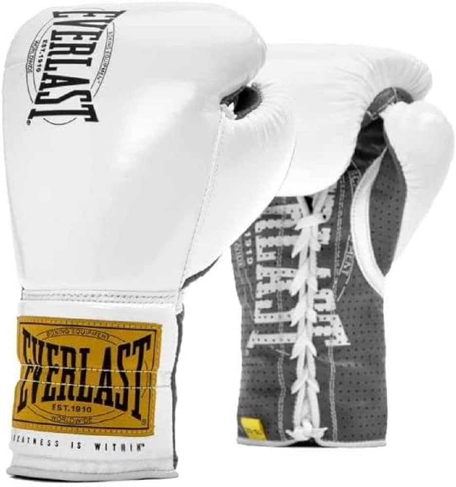 Everlast 1910 Pro Fight Boks Eldiveni - Beyaz - 8 Oz