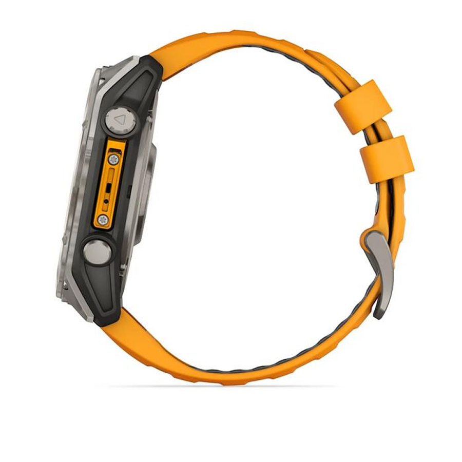 Garmin fenix 8 - 51 mm, AMOLED Sapphire, Titanyum Turuncu/Grafit Kayışlı