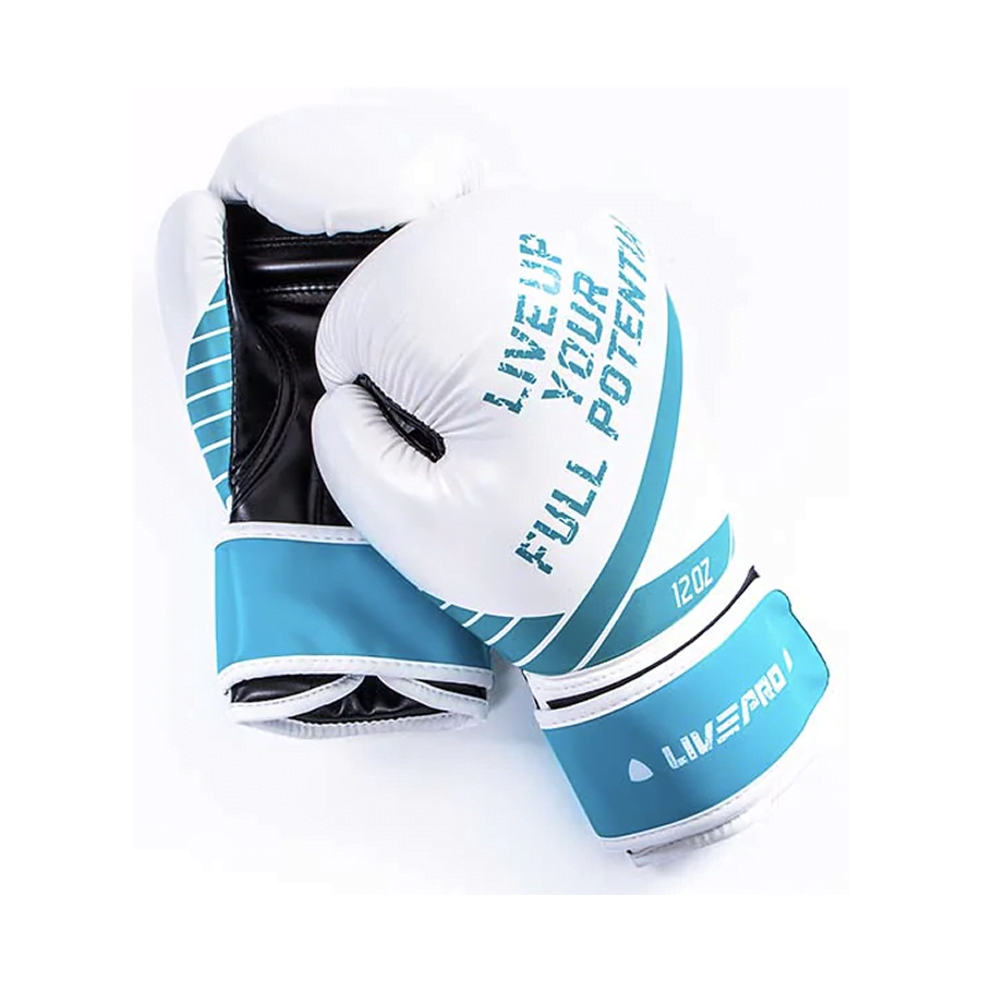 Protech Boxing Gloves - 12 OZ - White/Black