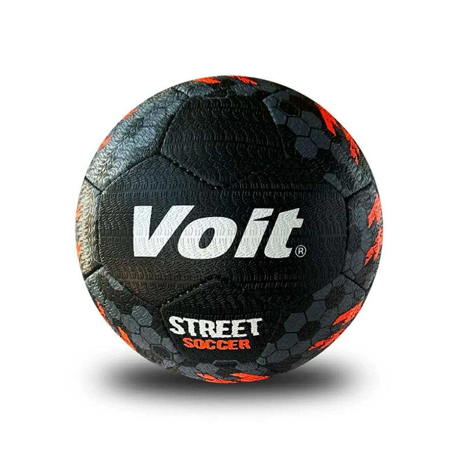 Футбольный мяч Voit Street N5 — чёрный/оранжевый