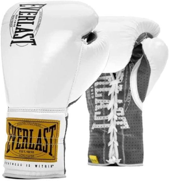 Everlast 1910 Pro Fight Gloves - White - 8 Oz