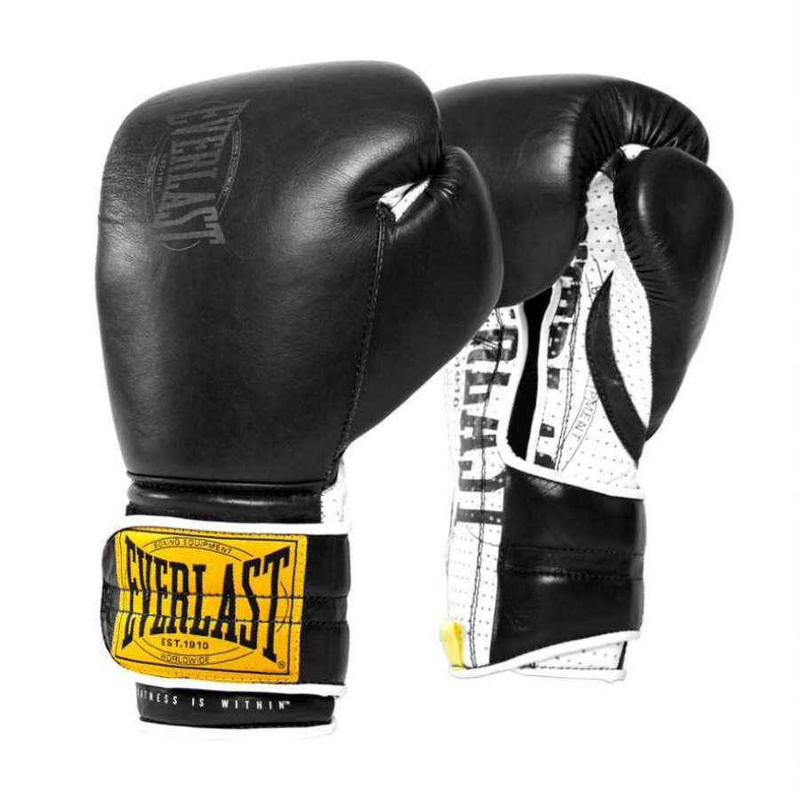 Everlast 1910 H&L Sparring Gloves - Black - 12 Oz