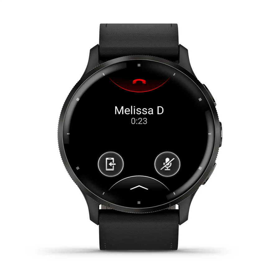 Garmin Venu 3, GPS, Wi-Fi, Siyah Deri Kayışlı