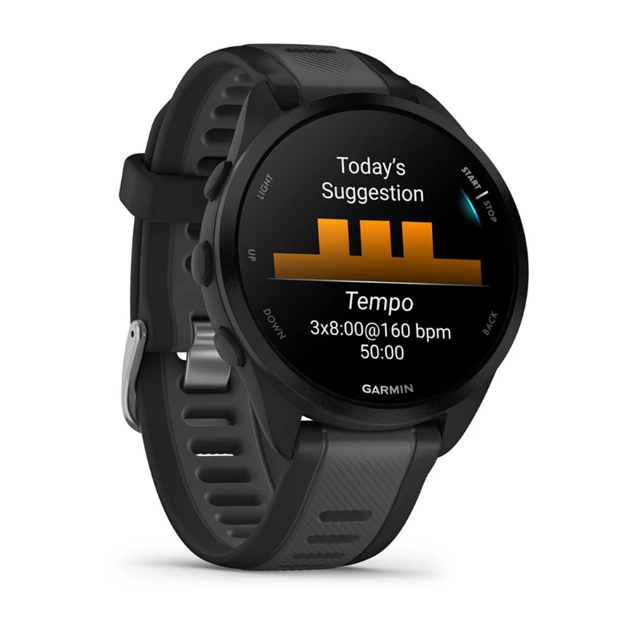 Garmin Forerunner® 165 Music, Siyah/Slate Gri