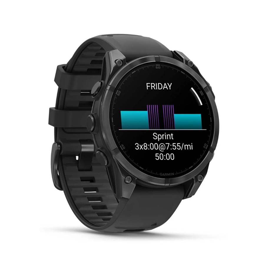 Garmin fenix 8 Smartwatch 47mm AMOLED in Slate Gray with Black Silicone Band