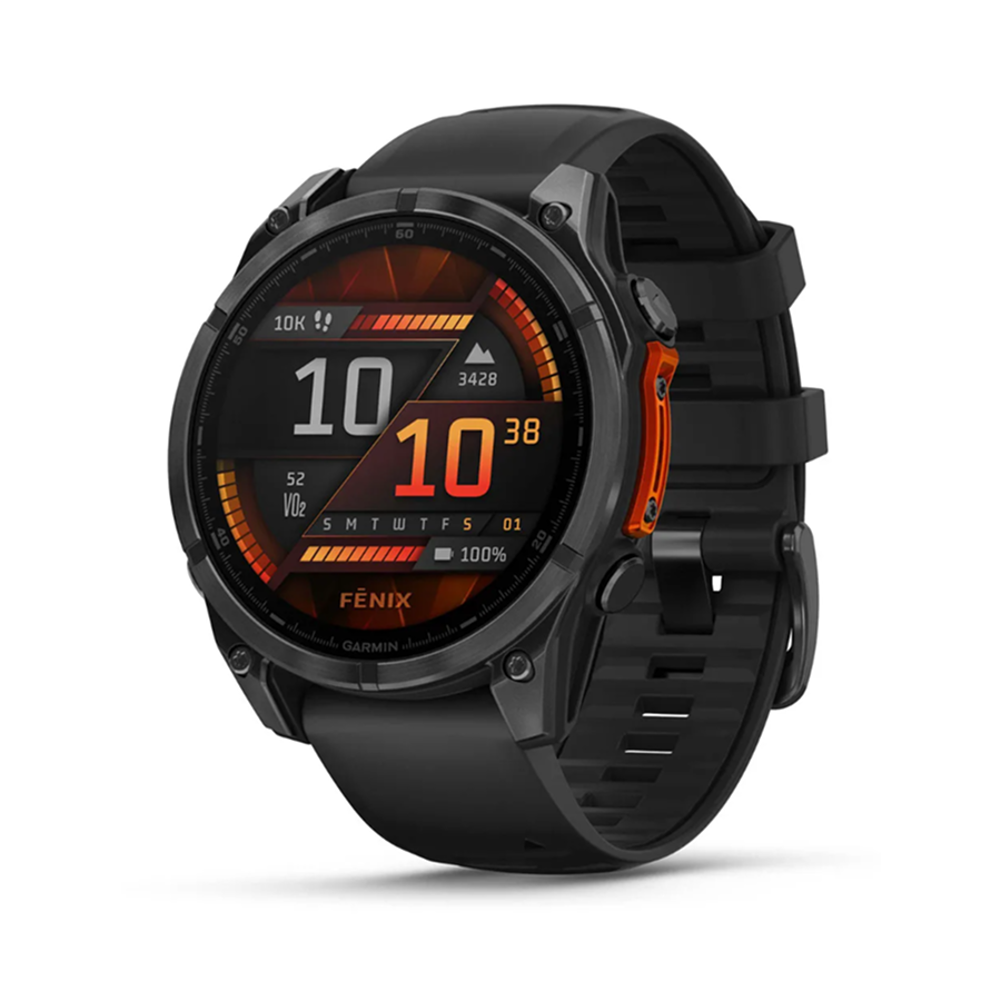 Garmin fenix 8 Smartwatch 47mm AMOLED in Slate Gray with Black Silicone Band