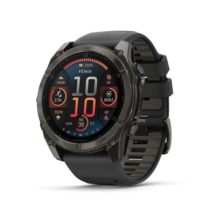 Garmin fenix® 8 – AMOLED 51 mm Sapphire Carbon Gray Titanium / Black
