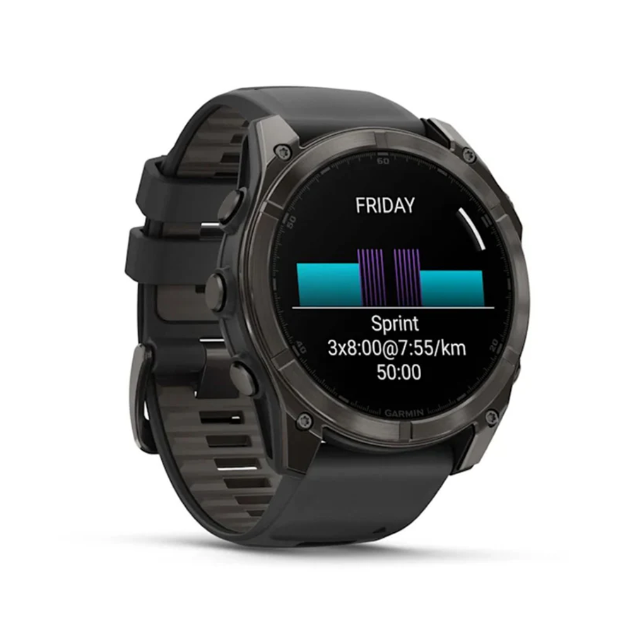 Garmin fenix® 8 – AMOLED 51 mm Sapphire Carbon Gray Titanium / Siyah