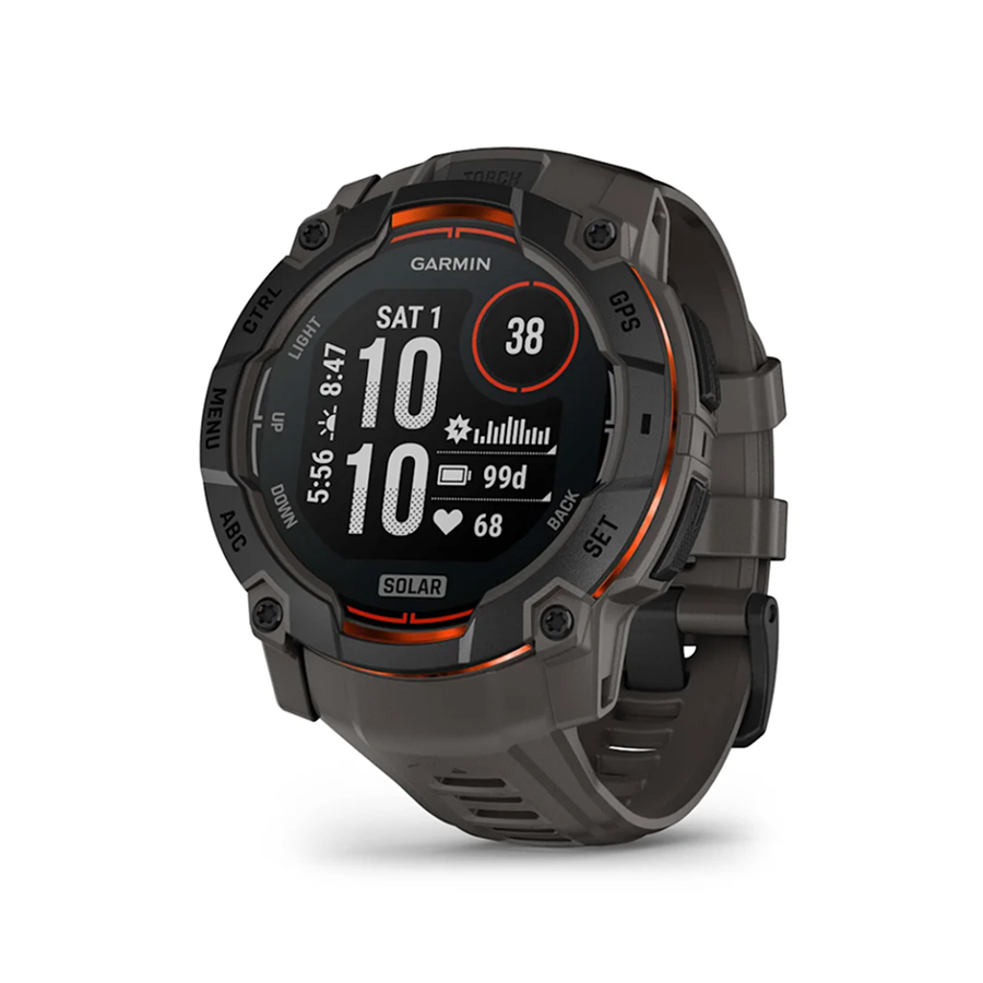Garmin Instinct® 3 – 50 mm, Solar – Black with Charcoal Band