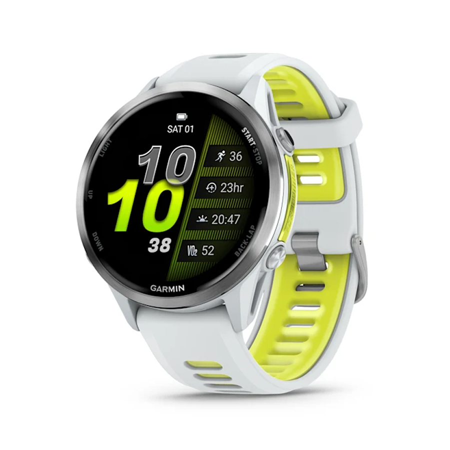 Garmin Forerunner 970, Titanyum Beyaz/Sarı