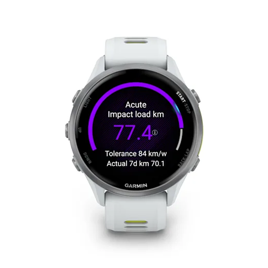 Garmin Forerunner 970, Titanyum Beyaz/Sarı