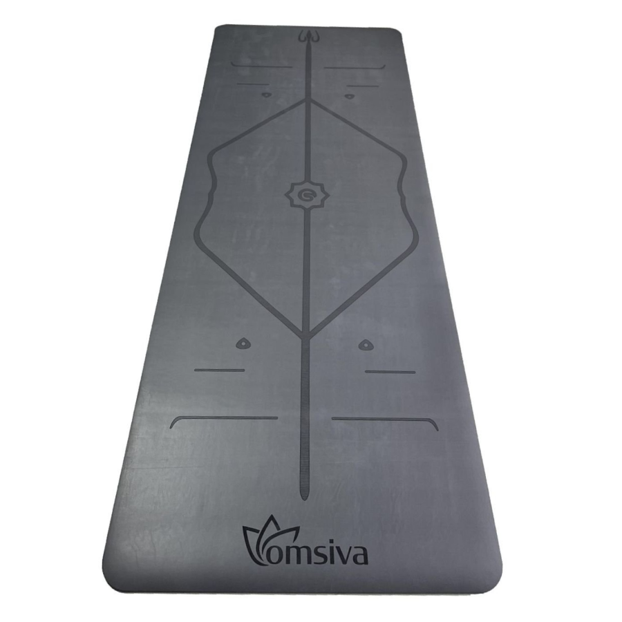 OmSiva PU Yoga Mat - Grey