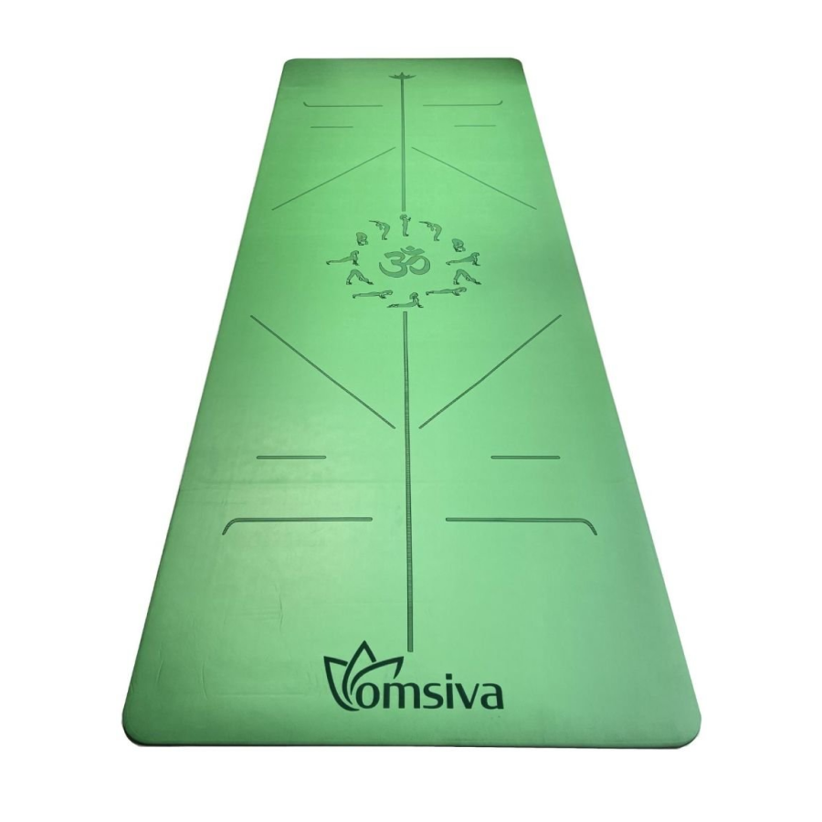 OmSiva PU Yoga Mat - Green