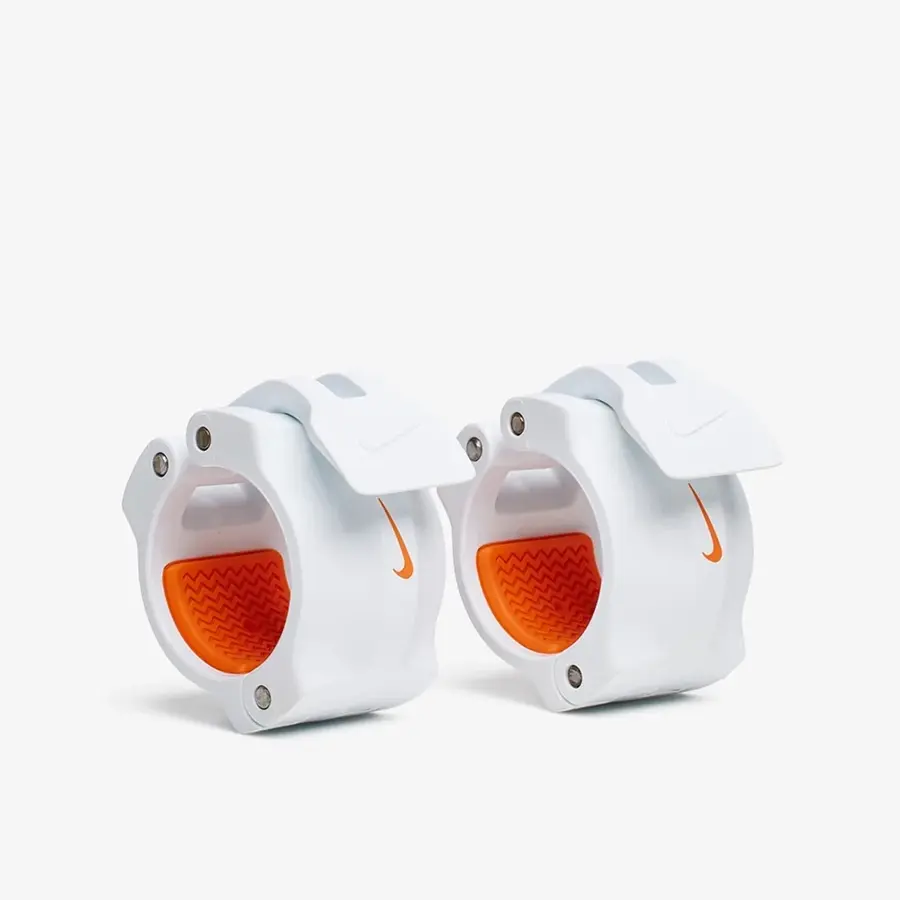 Nike Strength Barbell Collars – White/Orange