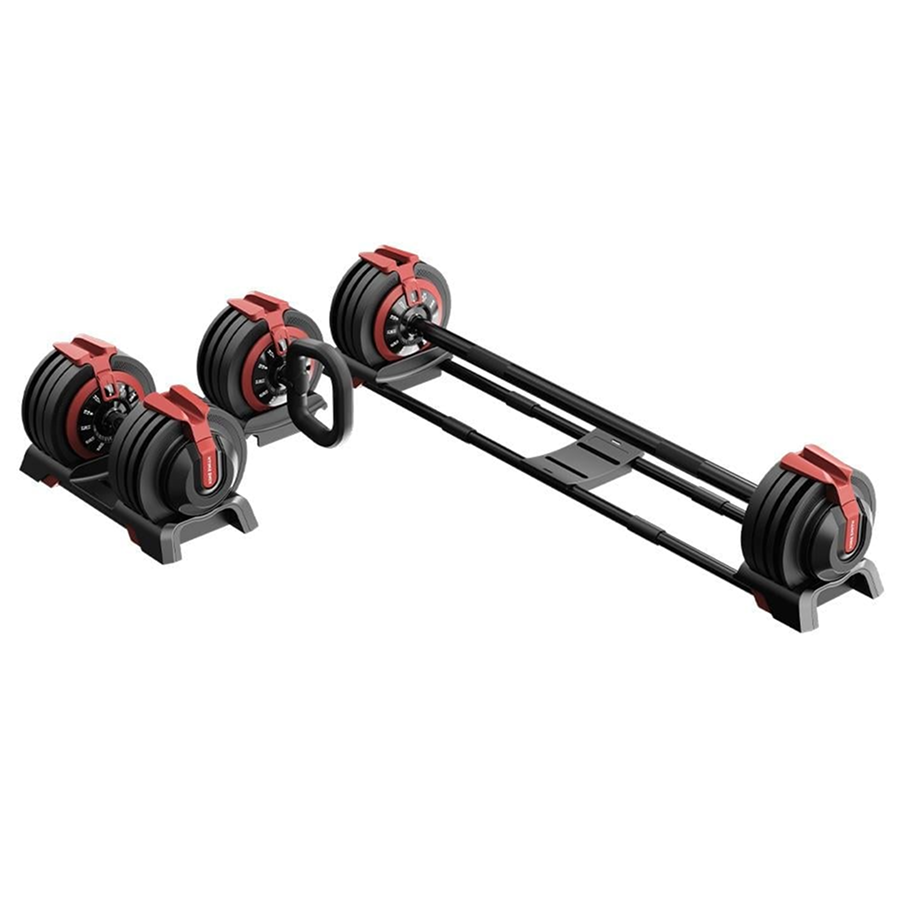 KingSmith Mechanical Adjustable 24KG Dumbbell, Kettlebell, Barbell Set (3 in 1)