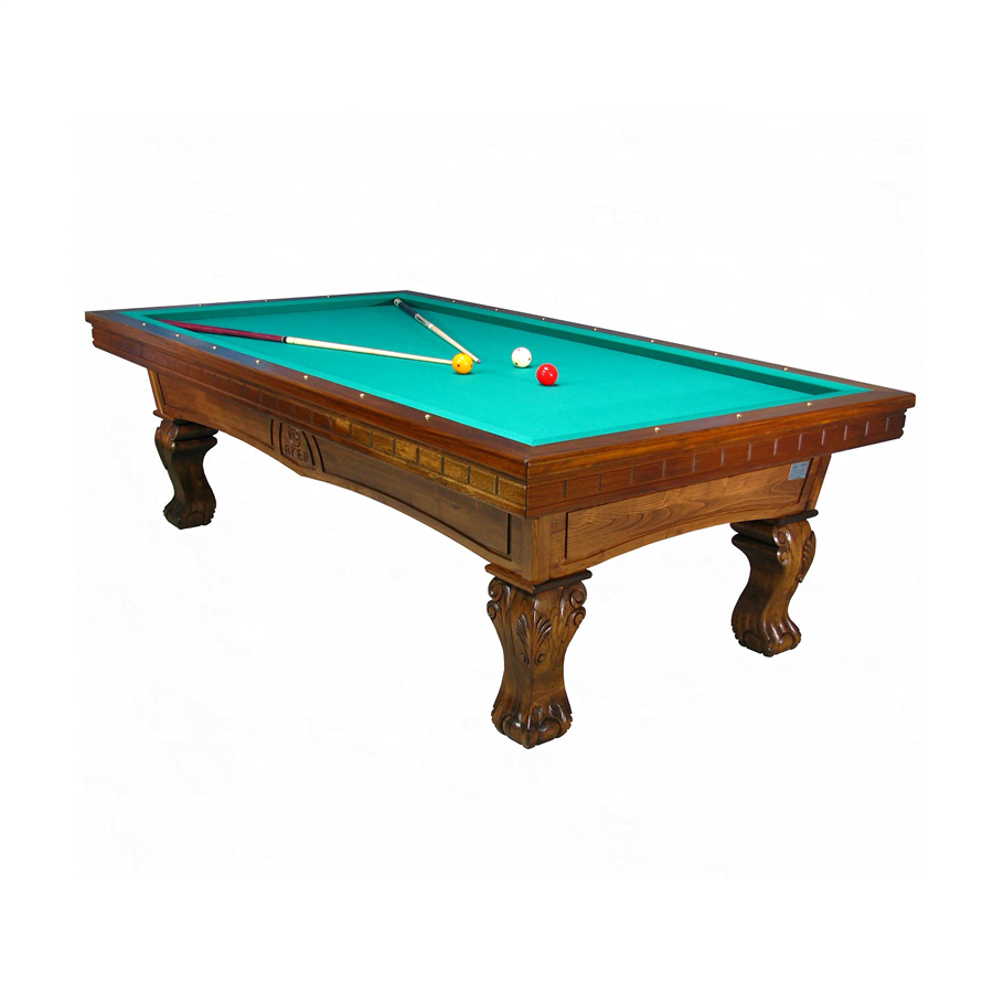 Aker 8ft Carved Three-Ball Pool Table