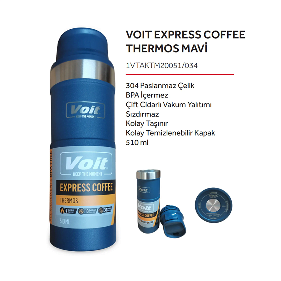 Термос Voit Express Coffee 510 мл - синий