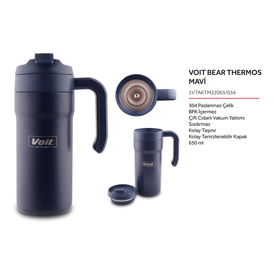 Voit Bear Termos 650 ml - Mavi