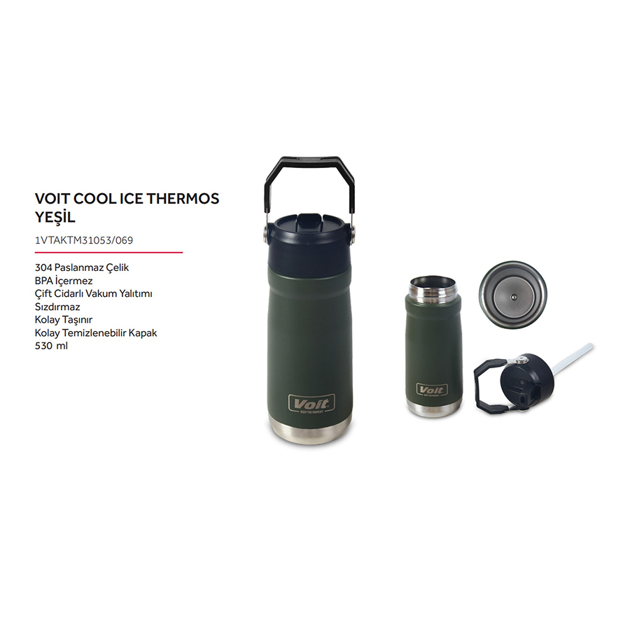 Voit Cool Ice Termos 530 ml - Yeşil