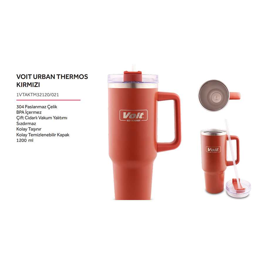 Voit Urban Termos 1200 ml - Kırmızı