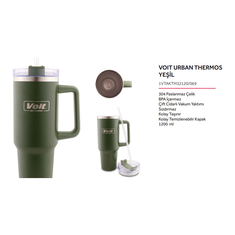 Voit Urban Termos 1200 ml - Yeşil