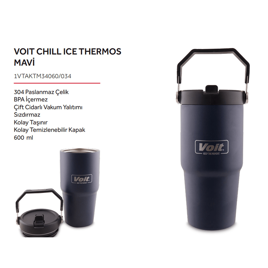 Voit Chill Ice Termos 600 ml - Mavi