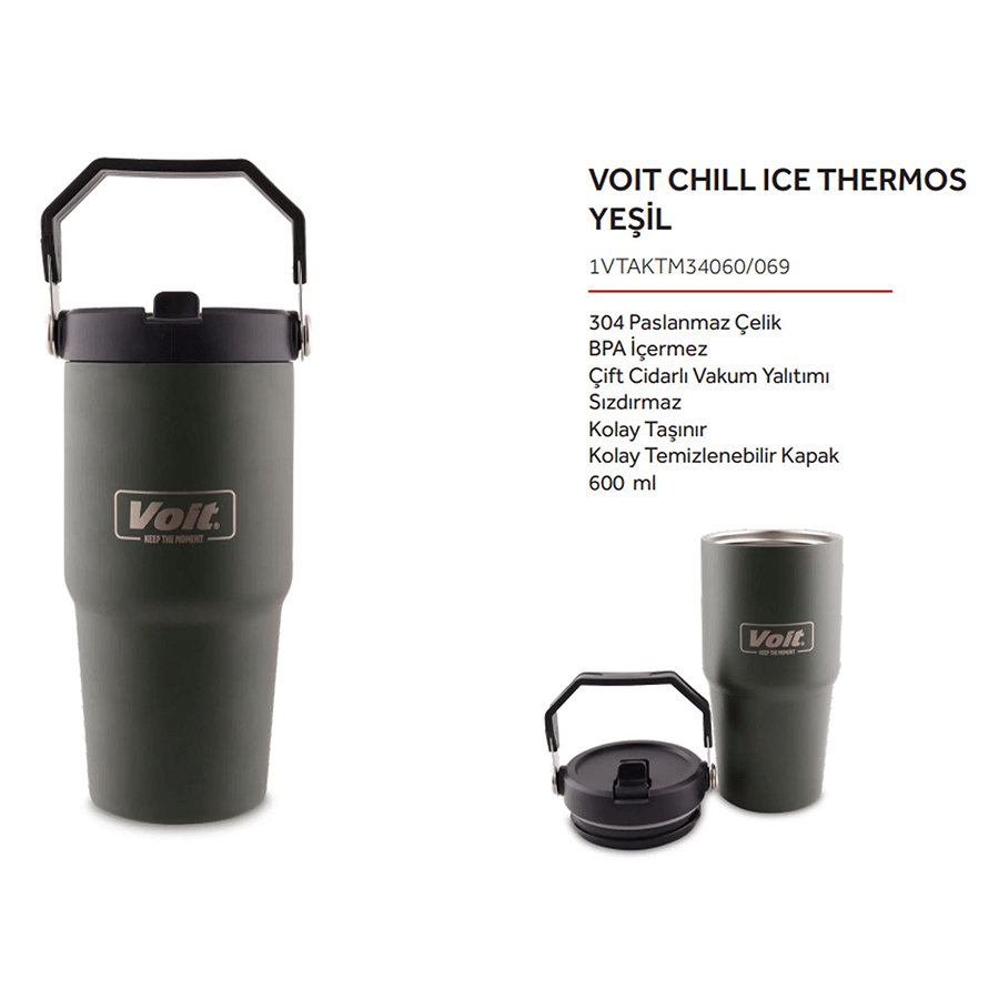 Voit Chill Ice Termos 600 ml - Yeşil